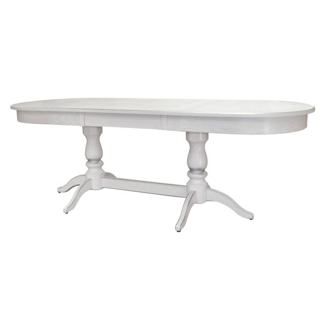 Стол обеденный Тарун 3 раздвижной белый/серебро 150/200*84 Стол обеденный Тарун 3 раздвижной белый/серебро 150/200*84