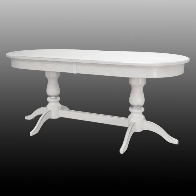 Стол обеденный Тарун 3 раздвижной белый/серебро 150/200*84 Стол обеденный Тарун 3 раздвижной белый/серебро 150/200*84