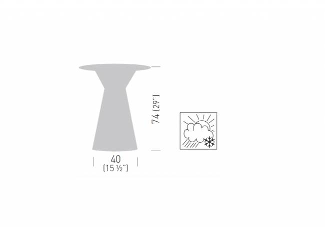 Подстолье пластиковое Roller Base Ø400х740 мм