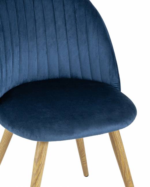 Стул Лион Страйпс велюр голубой 4 шт