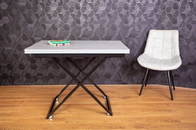 Стол трансформер Левмар Compact P02/S53 (Гриджио/черный)