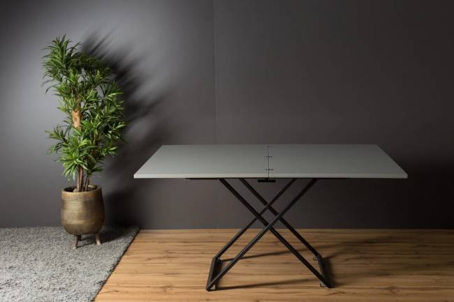 Стол трансформер Левмар Compact P02/S53 (Гриджио/черный)