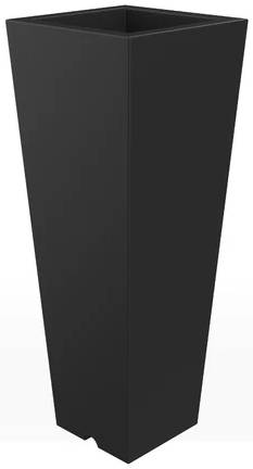 Кашпо пластиковое Quadro 102 антрацит 375х375х1020 мм