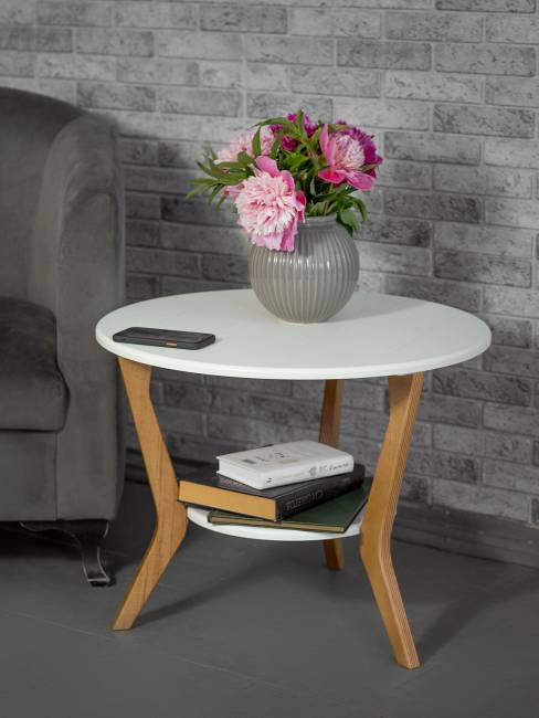 Стол журнальный BeautyStyle 13 белый/бук Стол журнальный BeautyStyle 13 белый/бук