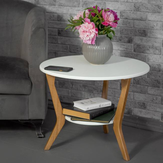 Стол журнальный BeautyStyle 13 белый/бук Стол журнальный BeautyStyle 13 белый/бук