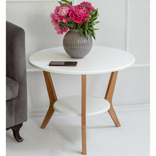 Стол журнальный BeautyStyle 13 белый/бук Стол журнальный BeautyStyle 13 белый/бук