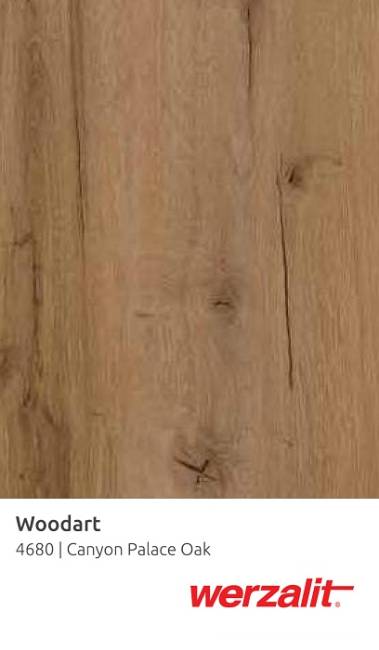 Столешница прямоугольная Werzalit Woodart каньонский дворцовый дуб 800х1400х21 мм