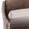 Лаундж сет (диван+2кресла+столик+подушки) (mod. 210013 А) серый, ткань: DB-11 светло-серый пластиковый ротанг