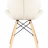 Стул обеденный DOBRIN BUTTERFLY, ножки светлый бук, цвет сиденья кремовый