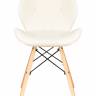 Стул обеденный DOBRIN BUTTERFLY, ножки светлый бук, цвет сиденья кремовый