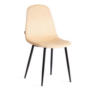 Стул BREEZE (mod. JSC-58) / 1 шт. в упаковке Велюр/металл , 44 х 53 х 86 см, sandy (песочный) HLR6 / черный песочный Велюр/металл