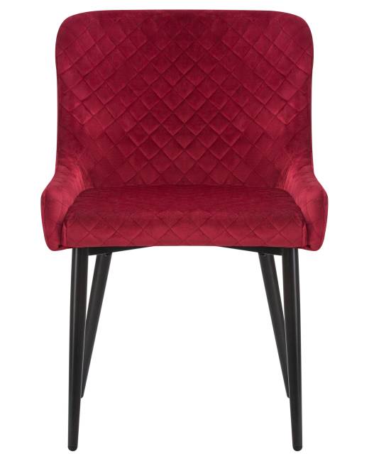 Стул обеденный DOBRIN RICHARD, черные матовые ножки, бордовый велюр (V108-85)