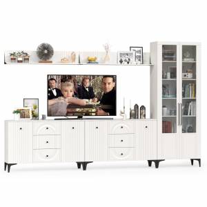 Мебель в гостиную Валенсия № 121 цвет белый шагрень