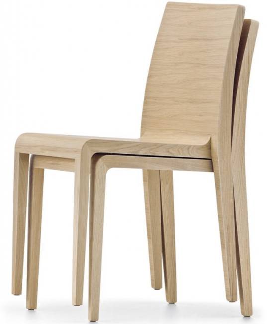 Стул деревянный Young беленый дуб 465х540х825 мм