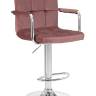 Набор 2 шт Стул барный DOBRIN KRUGER ARM, пудрово-розовый велюр (MJ9-32)