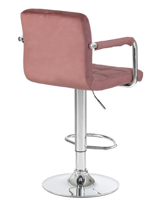 Набор 2 шт Стул барный DOBRIN KRUGER ARM, пудрово-розовый велюр (MJ9-32)