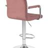 Набор 2 шт Стул барный DOBRIN KRUGER ARM, пудрово-розовый велюр (MJ9-32)