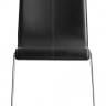 Стул с обивкой на полозьях Kuadra хромированный, черный 510х540х865 мм