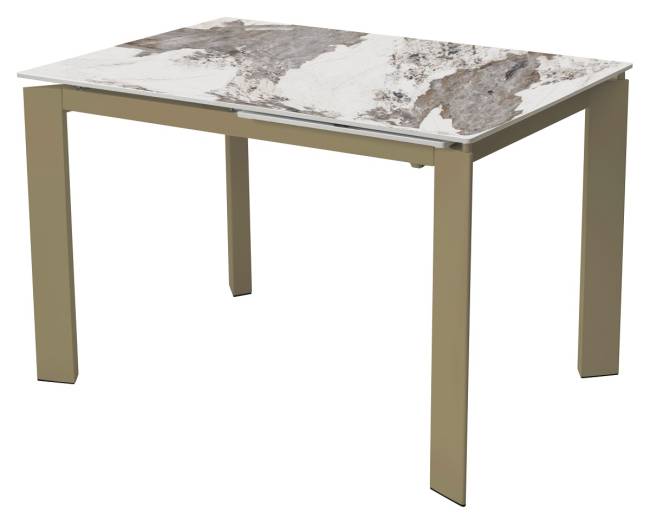 Стол CORNER 120 GLOSS LUXURY PANDORA SOLID CERAMIC / шампань, ®DISAUR