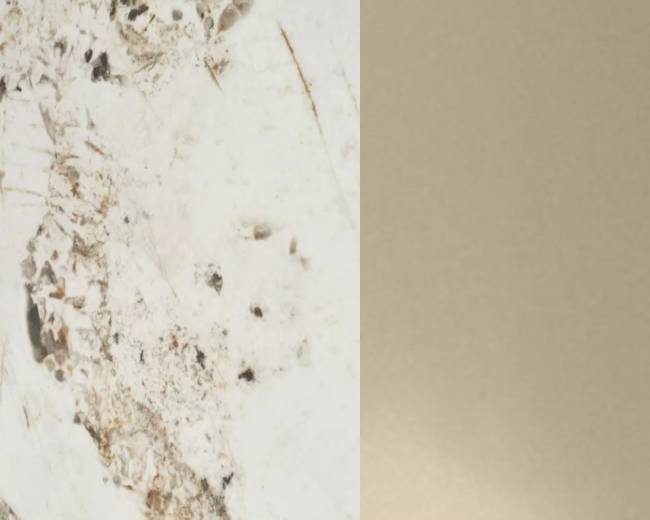 Стол CORNER 120 GLOSS LUXURY PANDORA SOLID CERAMIC / шампань, ®DISAUR