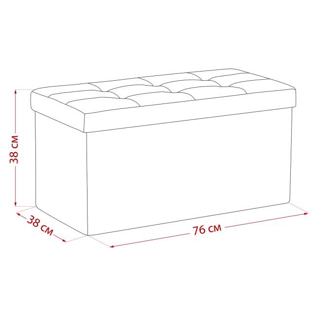 Пуф Leset Леда складной с крышкой Velutto 12