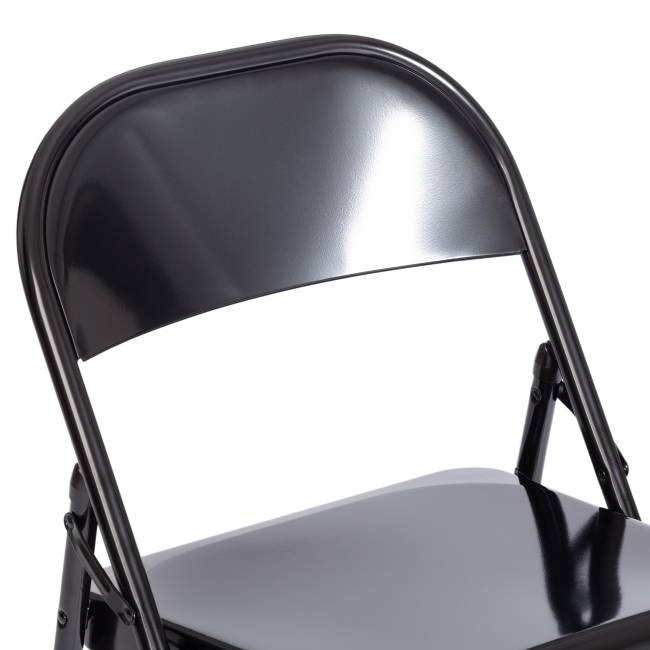 Стул складной Folder/Фолдер (мод. 3023(II))/2 шт. в упаковке металлический, 46,5х48х75, черный  (Комплект из 2 шт.) черный металлический