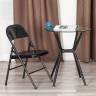 Стул складной Folder/Фолдер (мод. 3023(II))/2 шт. в упаковке металлический, 46,5х48х75, черный  (Комплект из 2 шт.) черный металлический