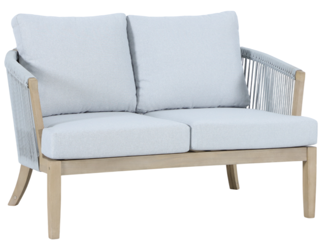 Комплект плетеной лаунж-мебели на 4 персоны Veneto светлый тик, серый