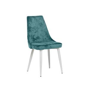 Стул Leset Эби ЛЮКС Белый Crash LUX 19 (аквамарин)