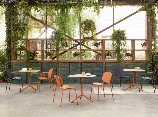 Стул металлический Si-Si терракотовый 500х550х800 мм