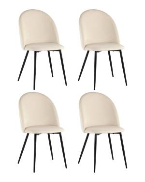 Стул Lilly велюр бежевый 4 шт.