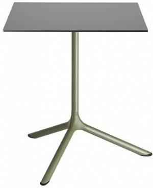 Стол ламинированный обеденный Tripe Maxi оливковый, антрацит 700х700х740 мм