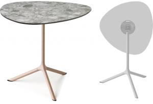 Стол ламинированный обеденный складной Tripe Maxi Folding тортора, зернистый 830х830х740 мм