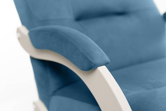 Кресло-качалка Leset Дэми Слоновая кость V47 синий