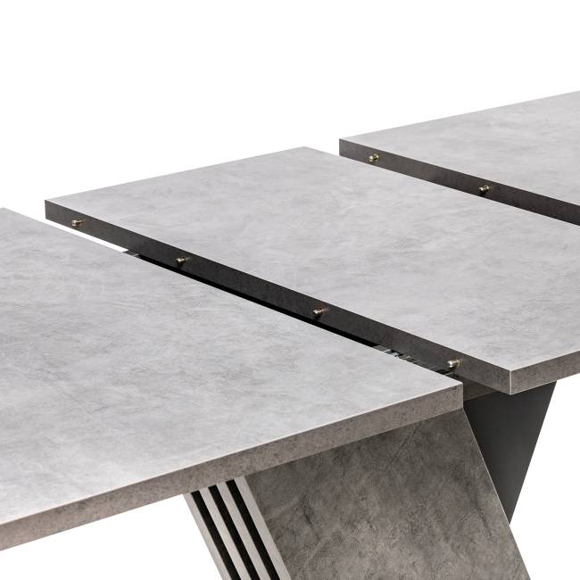 Стол раздвижной Leset Гросс Камень темный, компаньон Графит