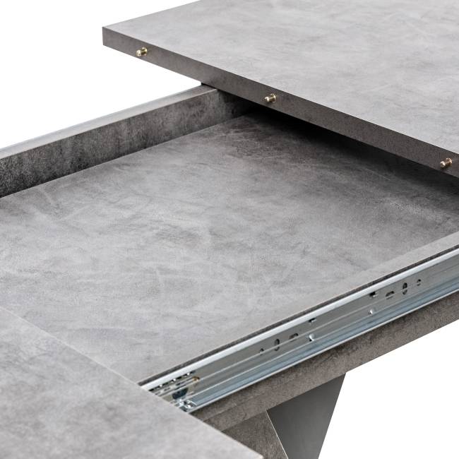 Стол раздвижной Leset Гросс Камень темный, компаньон Графит