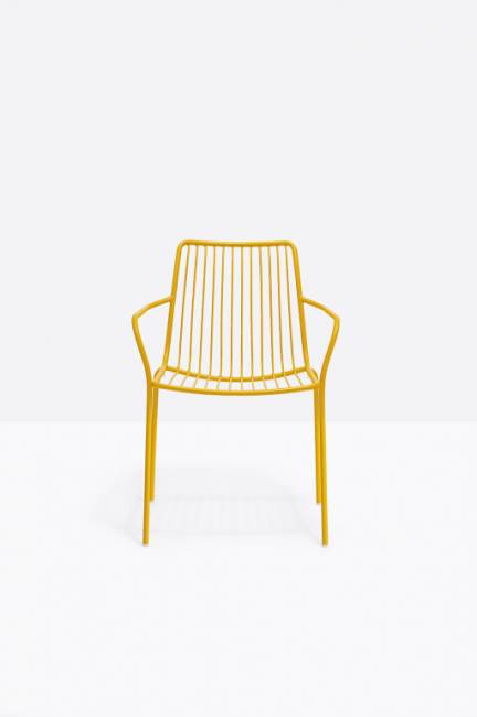 Кресло металлическое с высокой спинкой Nolita желтый 595х580х845 мм