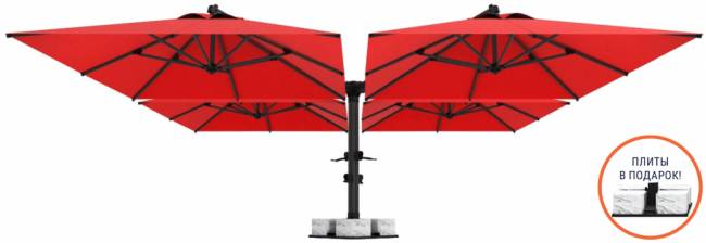 Зонт профессиональный четырехкупольный 6.53х6.53 м Banana Quadro 6530х6530 мм Зонт профессиональный четырехкупольный 6.53х6.53 м Banana Quadro 6530х6530 мм