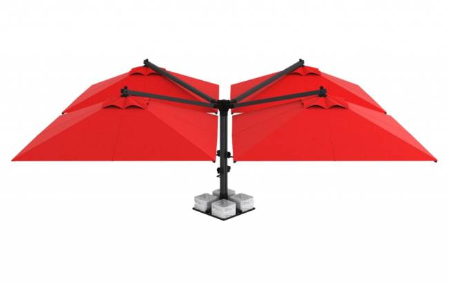 Зонт профессиональный четырехкупольный 6.53х6.53 м Banana Quadro 6530х6530 мм Зонт профессиональный четырехкупольный 6.53х6.53 м Banana Quadro 6530х6530 мм