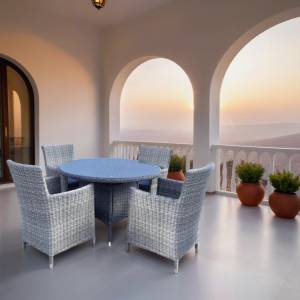 Комплект плетеной мебели AM-395C/T395 Grey (4+1) Комплект плетеной мебели AM-395C/T395 Grey (4+1)