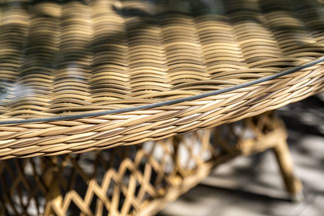 "Эспрессо - 150 L" обеденная группа плетеная, цвет соломенный