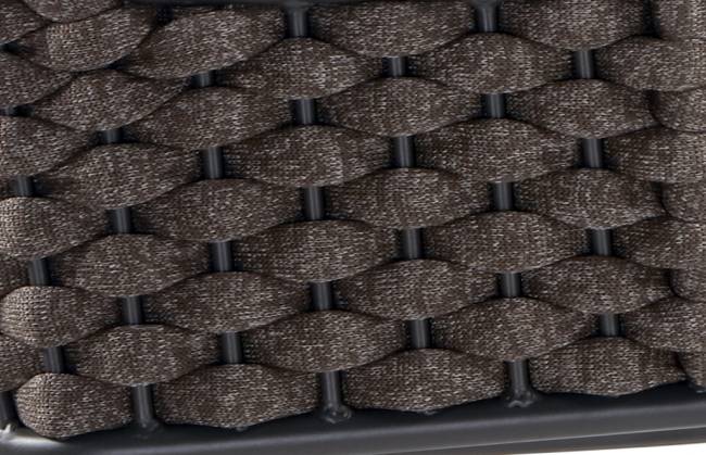 Кресло плетеное с подушкой Panama антрацит, коричневый 610х570х790 мм