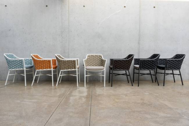 Кресло плетеное с подушкой Panama антрацит, коричневый 610х570х790 мм