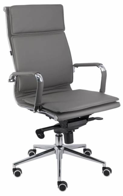 Офисное кресло Nerey M, натуральная кожа, серый