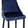 Стул полубарный Коби велюр синий
