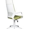 Кресло офисное / IQ / белый пластик / зеленая ткань