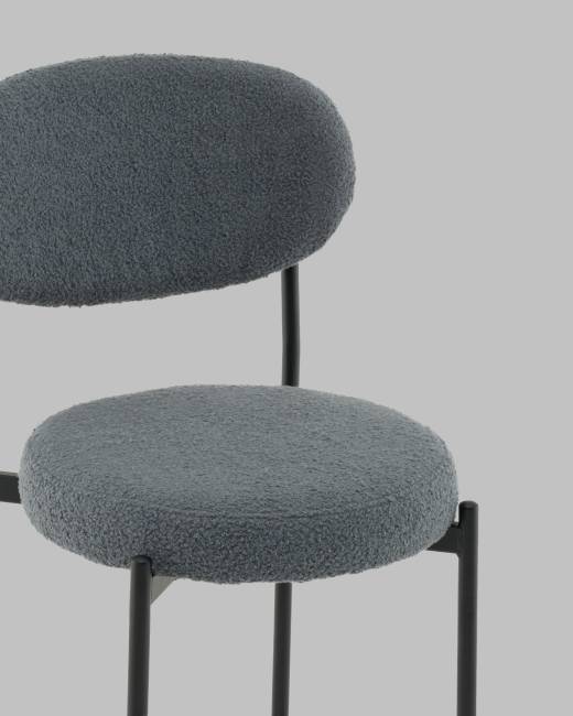Стул полубарный Бриф DD букле темно-серый