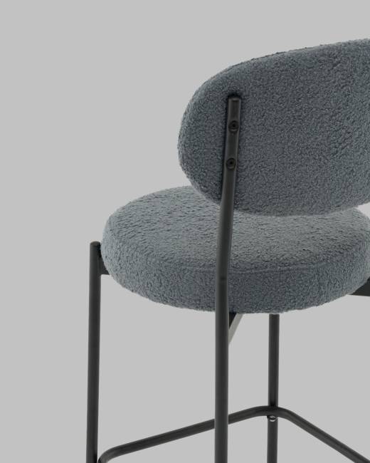 Стул полубарный Бриф DD букле темно-серый