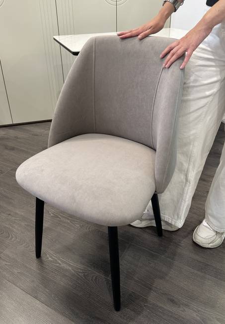 Стул ПЬЕР Marseille-16 Капучино, велюр / Черный каркас M-City