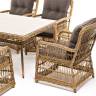 "Цесена" обеденная группа плетеная из искусственного ротанга, цвет соломенный